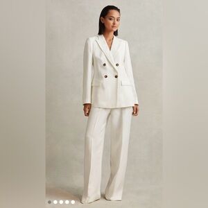 Reiss Viscose Linen Double Breasted Suit